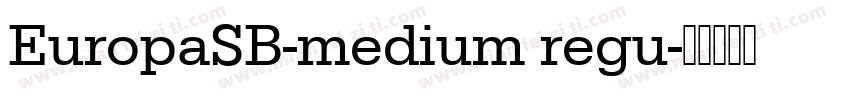EuropaSB-medium regu字体转换